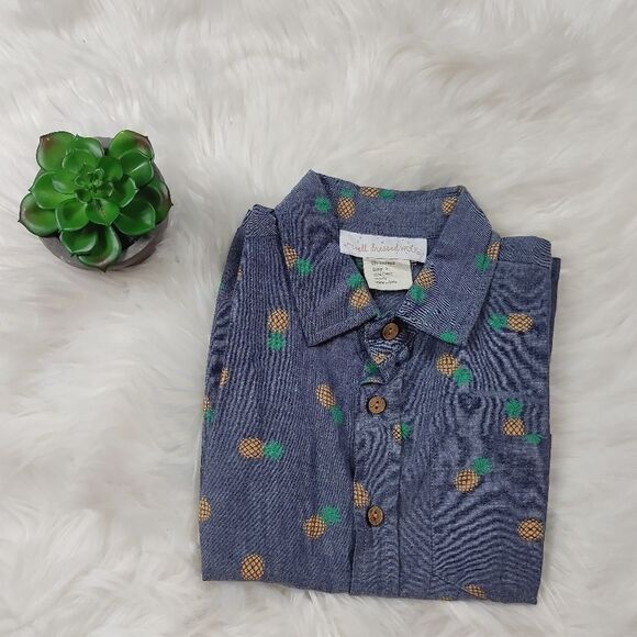 Well Dressed Wolf Other - Well Dressed Wolf Boys Size 5 Denim Pineapple Prin